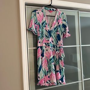 Lilly Pulitzer wrap dress with shorts